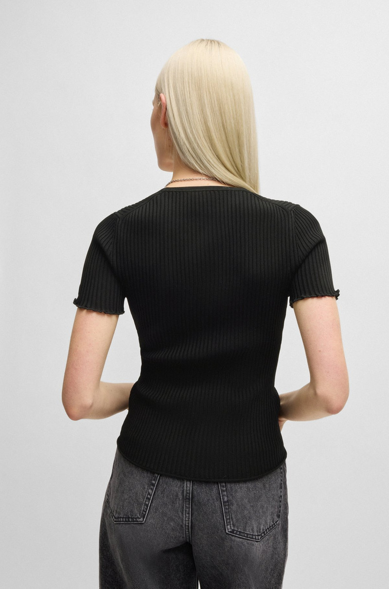 V-NECK TOP WITH GATHERED FRONT 4