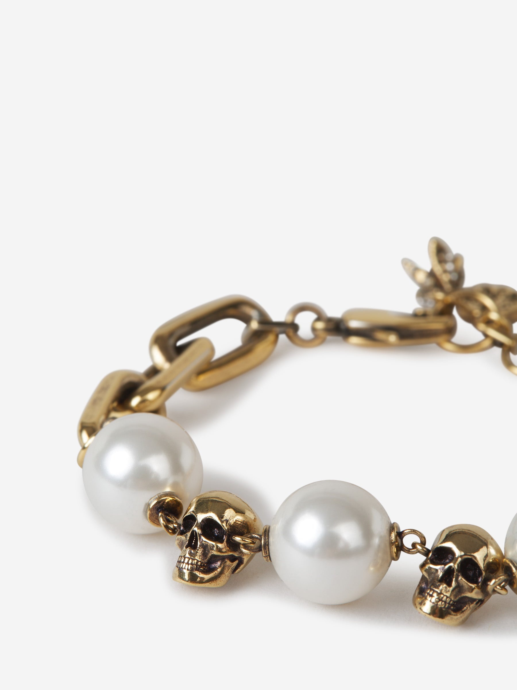 PULSERA PEARL-LIKE SKULL CHAIN - 3