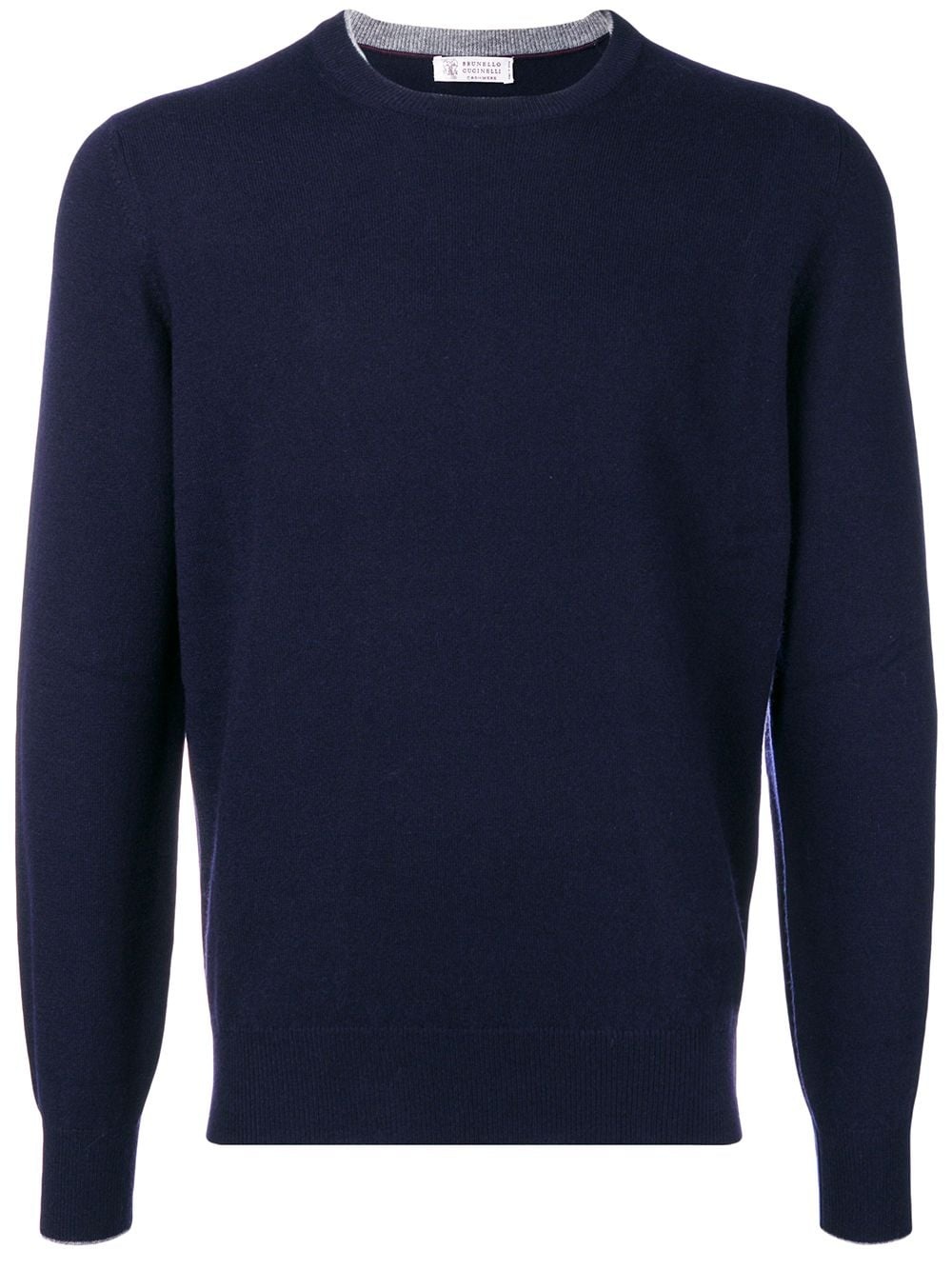 crew neck slim-fit jumper - 1