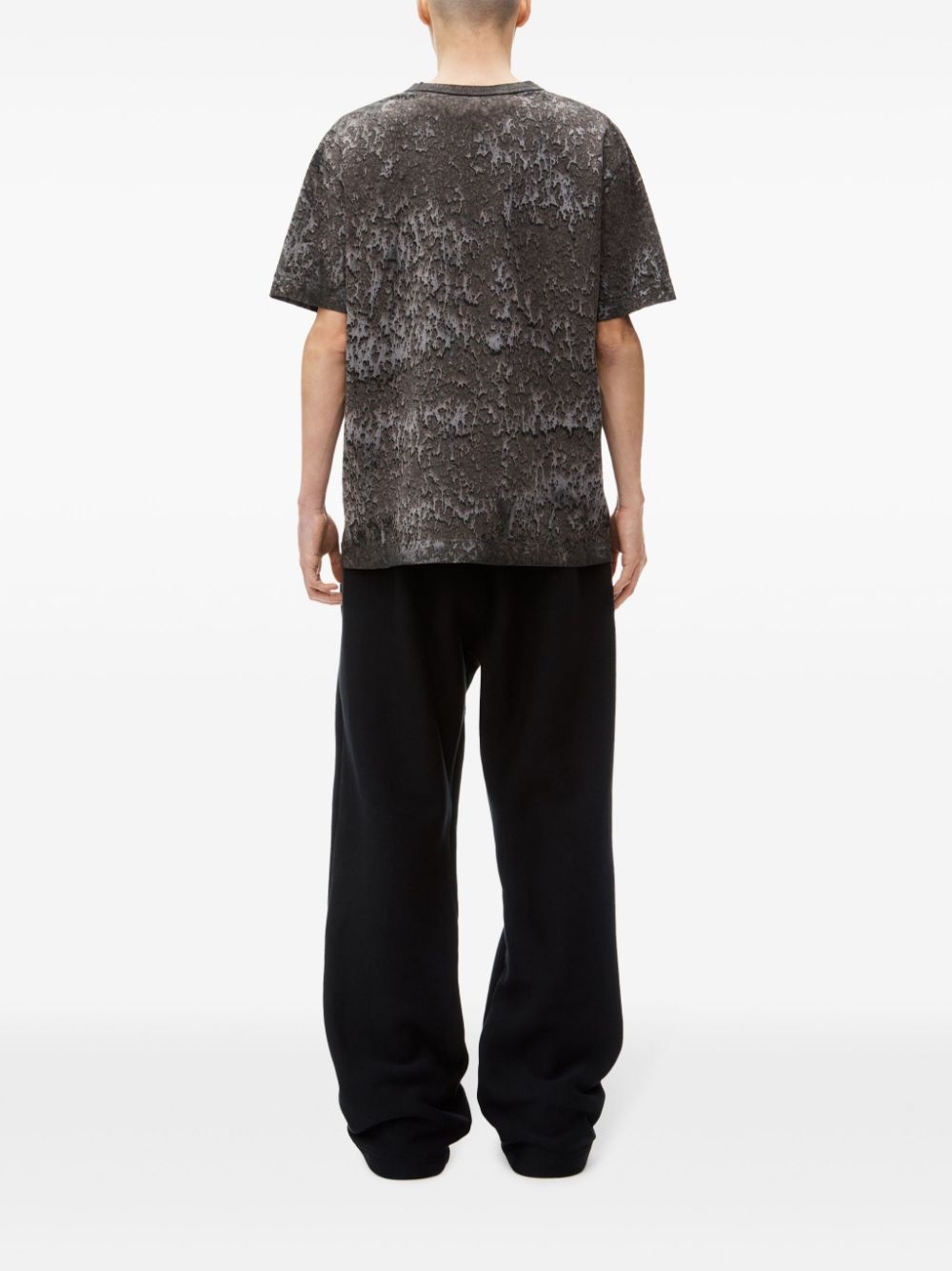 embossed-logo paint-splatter T-shirt - 5