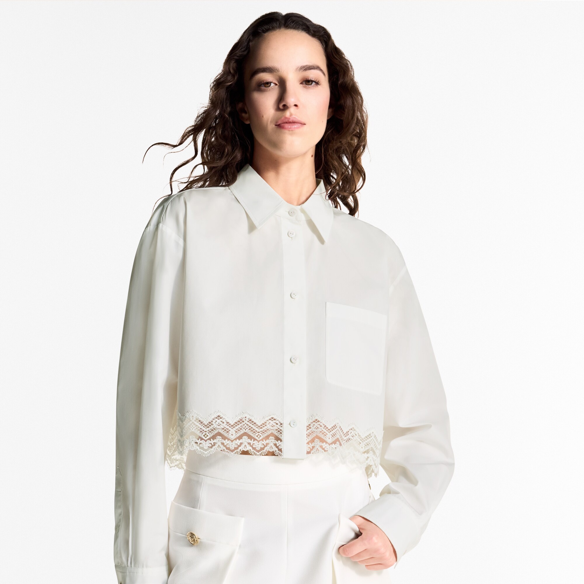 Lace Trim Shirt - 2