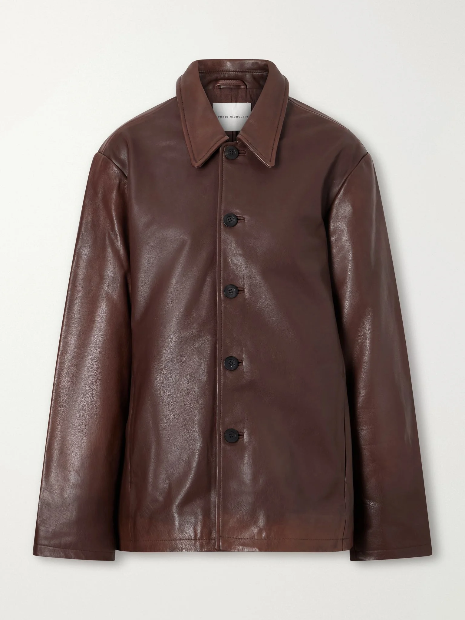 Landau leather jacket Bronze - 1