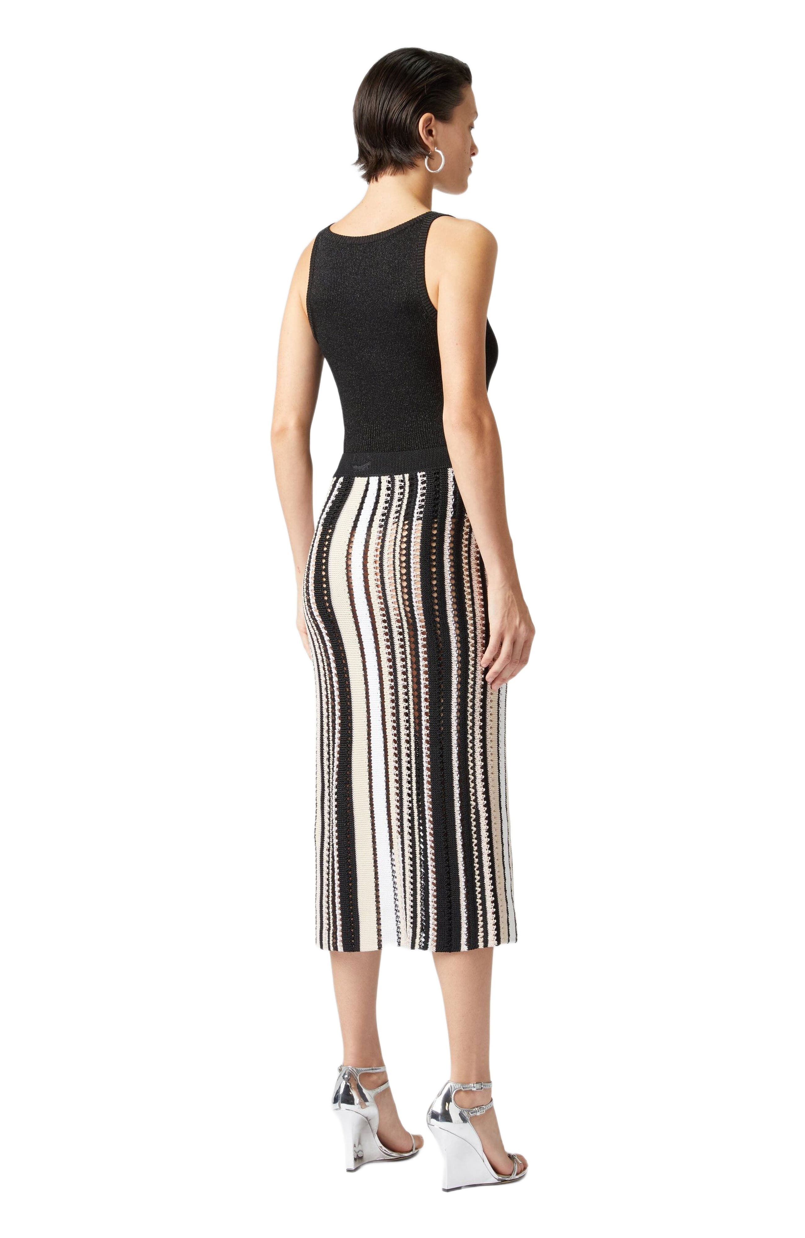 Missoni Striped Crochet Midi Skirt With Side Buttoning in Multicoloured at Nordstrom - 3