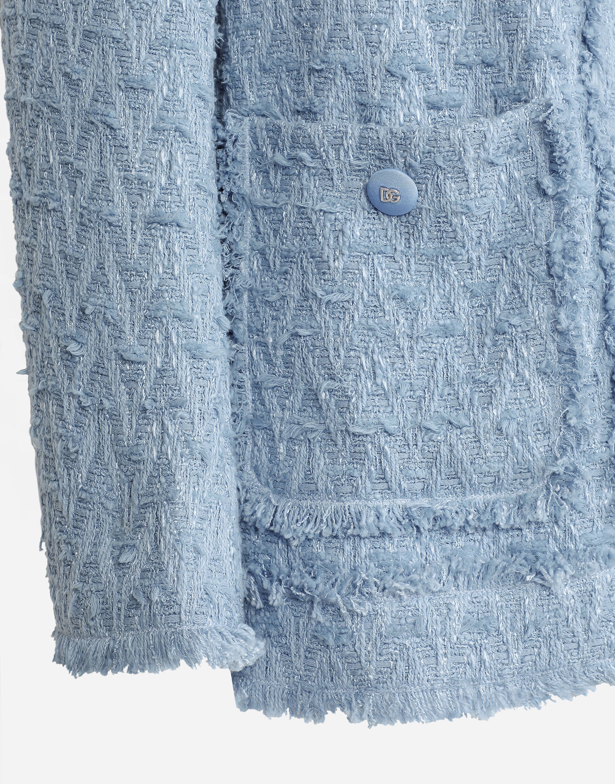 Single-breasted cotton rush-stitch jacket - 5