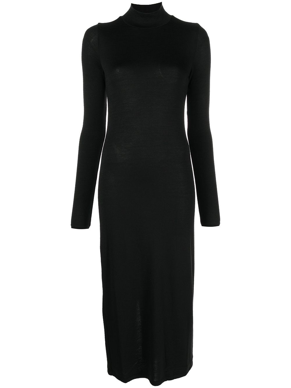 roll-neck jersey knit dress - 1