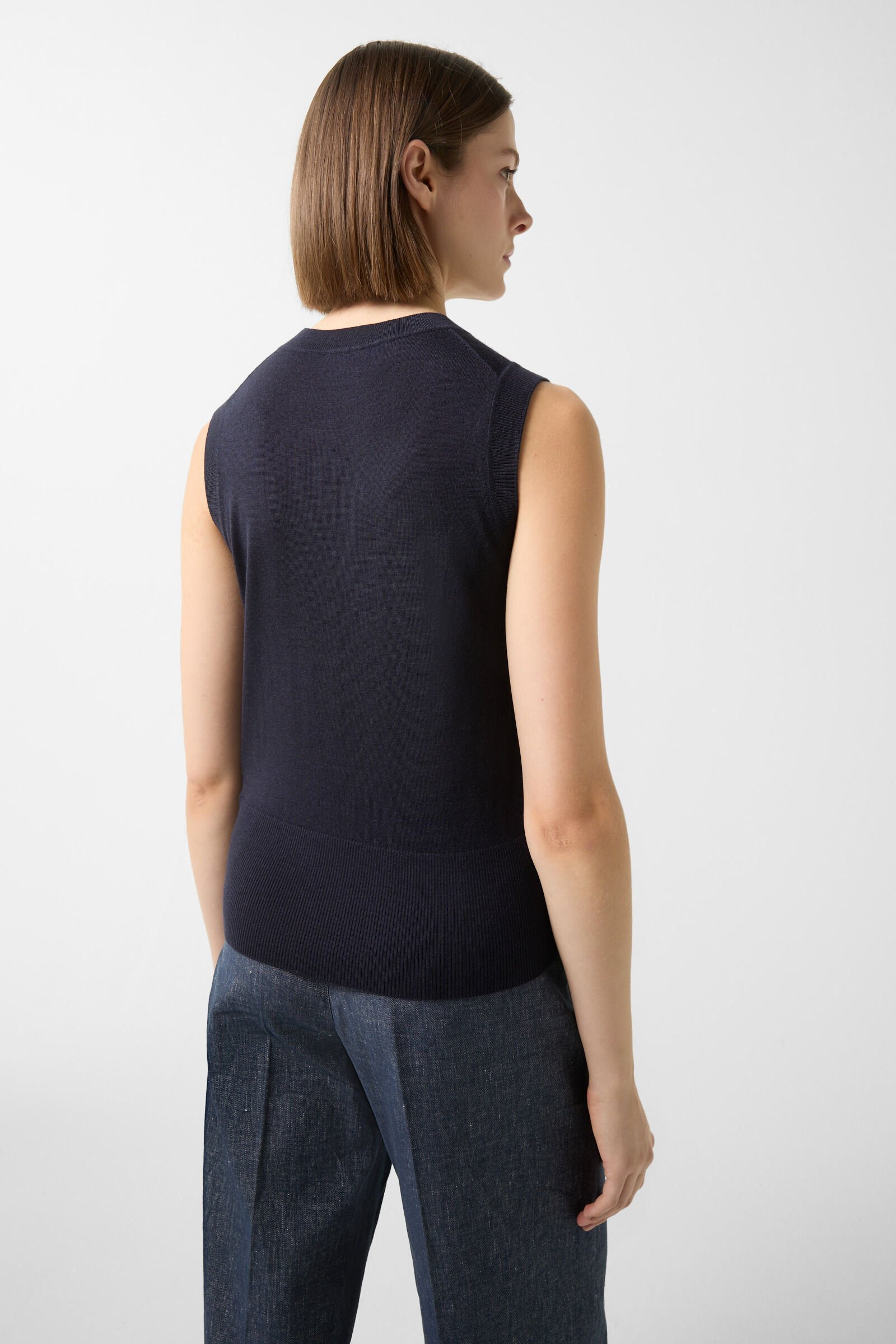 Isola Knitted top in Navy blue - 3