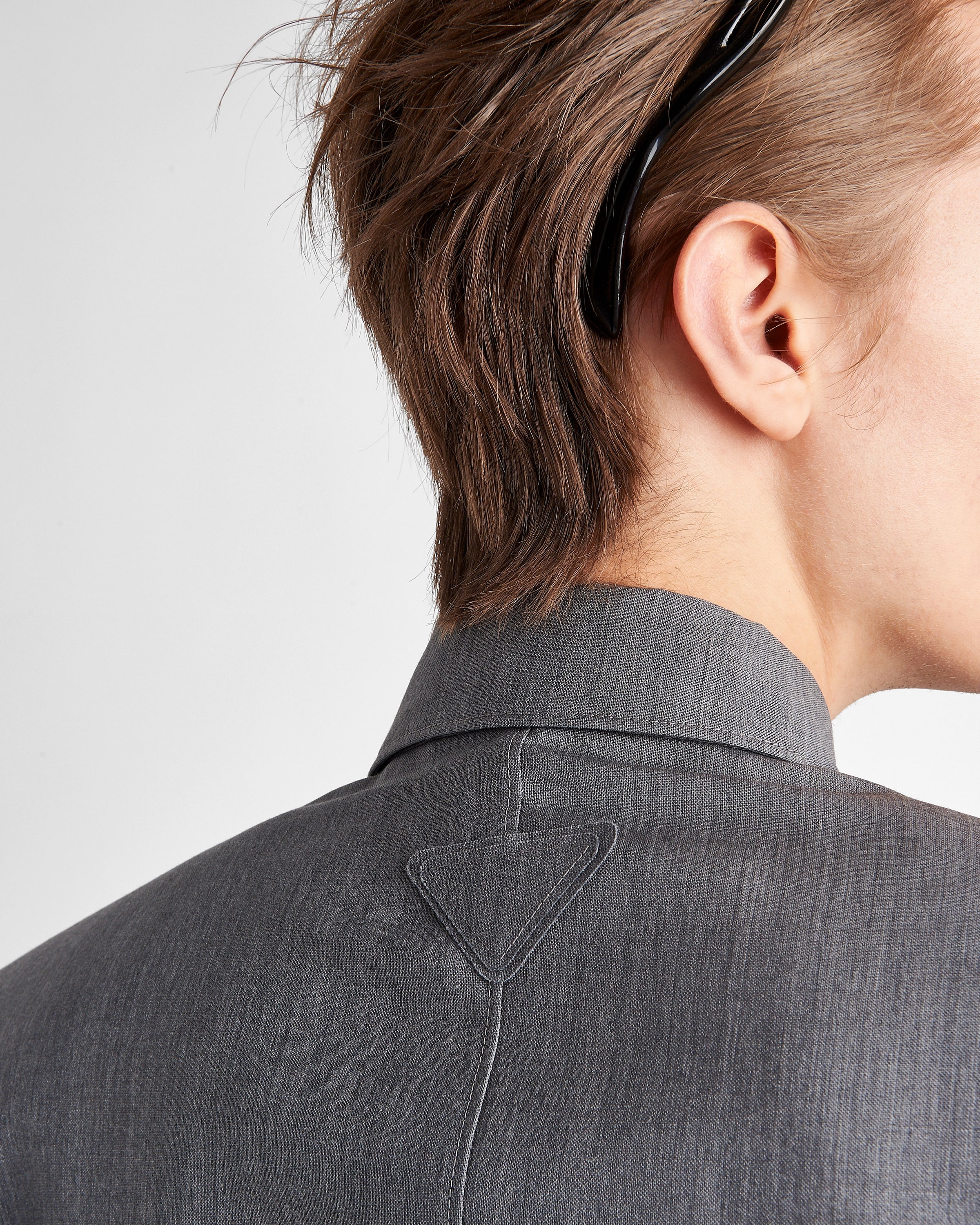 Single-breasted mohair wool jacket - 4