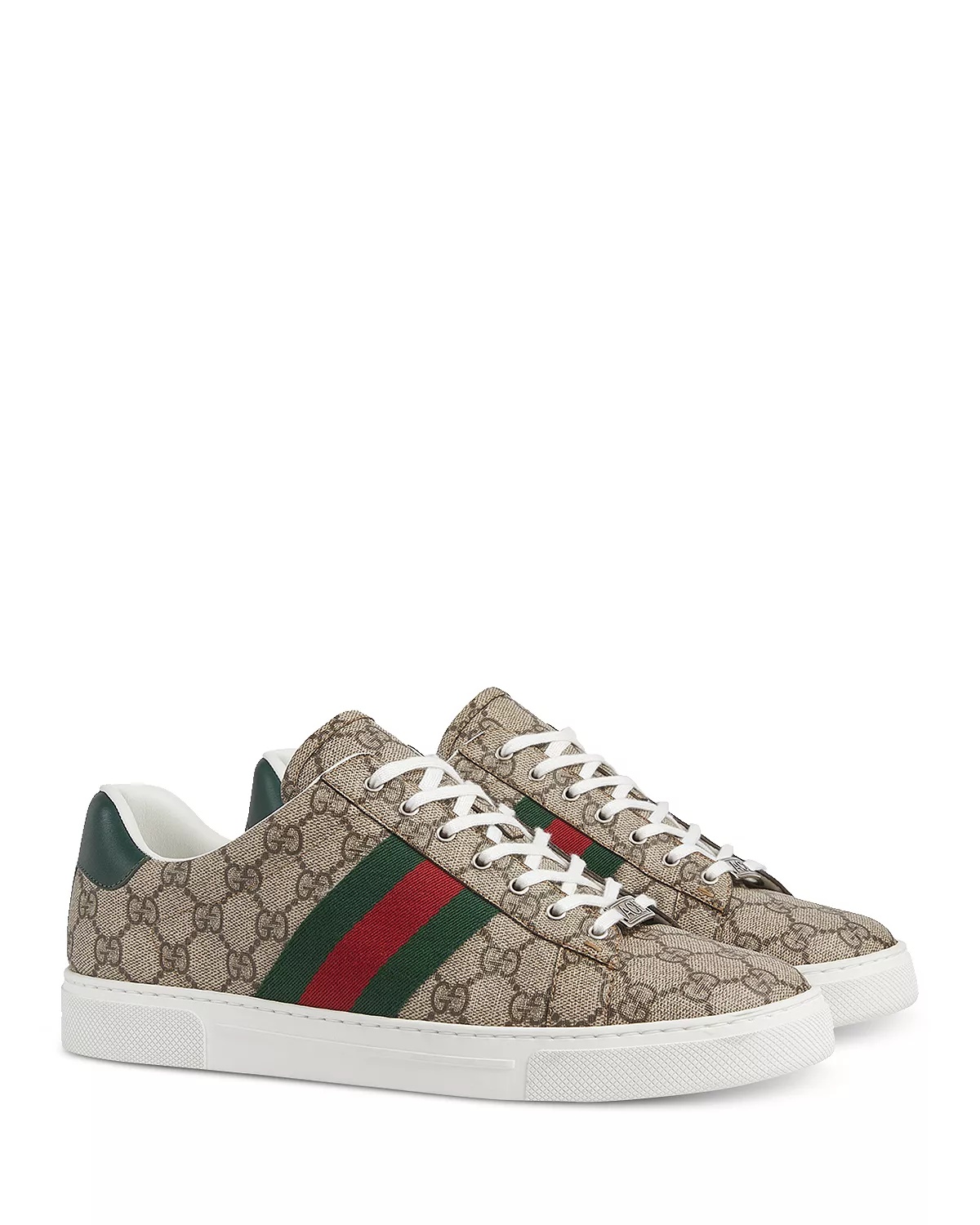 Men's Gucci Ace Canvas and Leather Sneakers - 8
