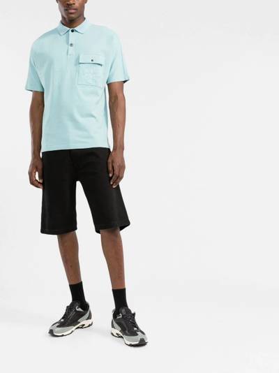 Stone Island Compass-patch cotton polo shirt outlook