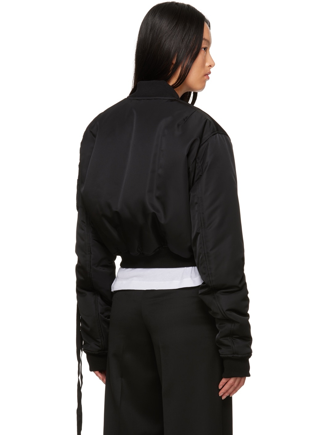 Black Lea Bomber Jacket - 3