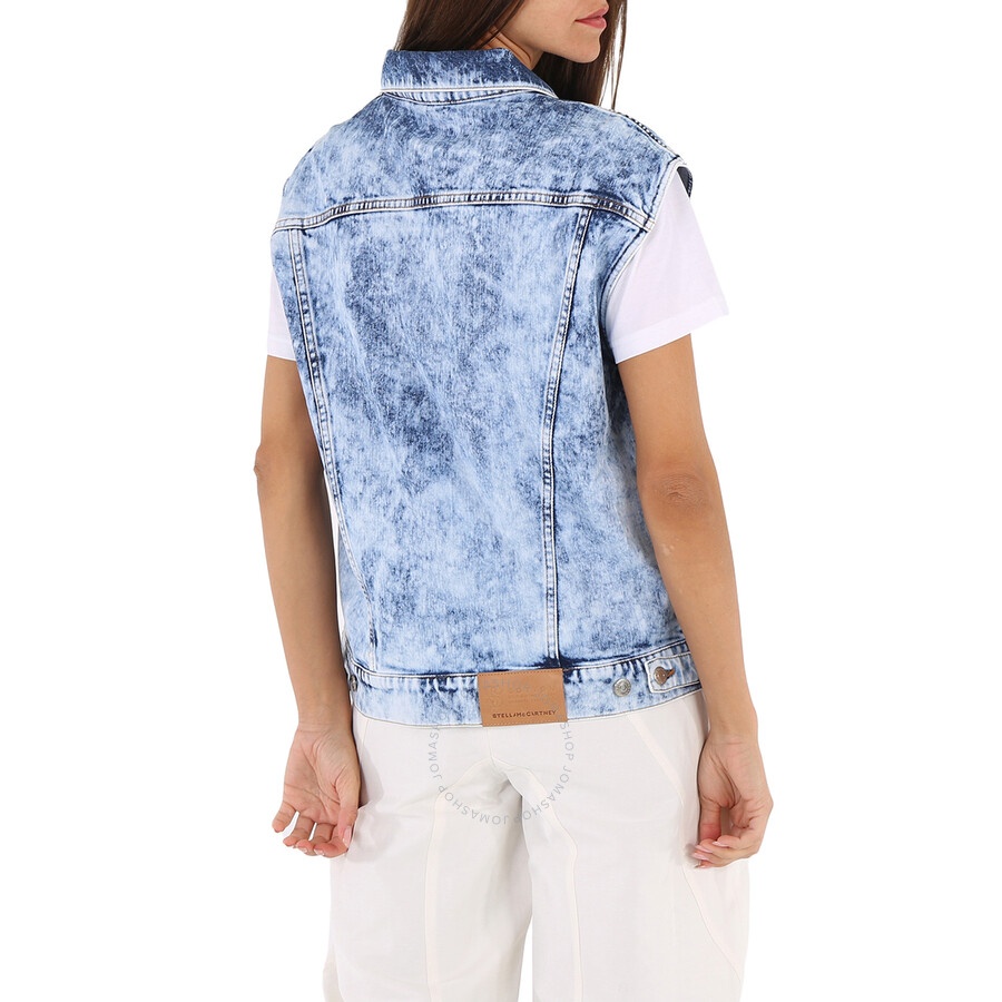 Stella McCartney Ladies Vintage Washed Denim Vest - 6