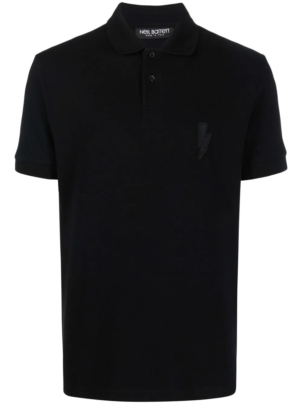 embroidered-logo polo shirt - 1