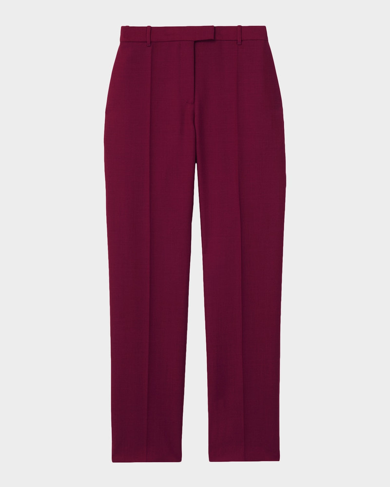 Certified Wool Mohair Slim-Leg Ankle Trousers 1