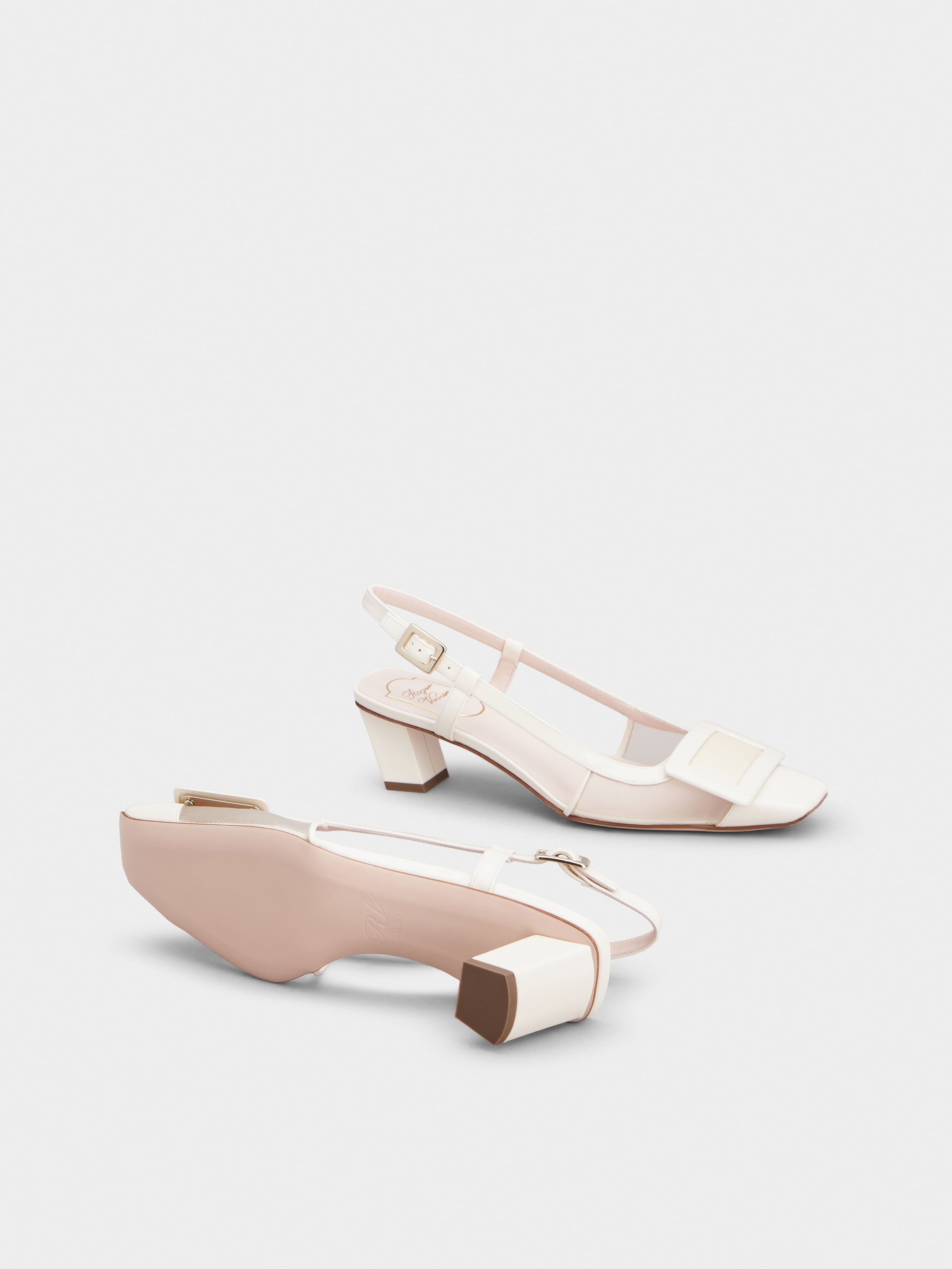 Belle Vivier Slingback Pumps in mesh fabric - 6