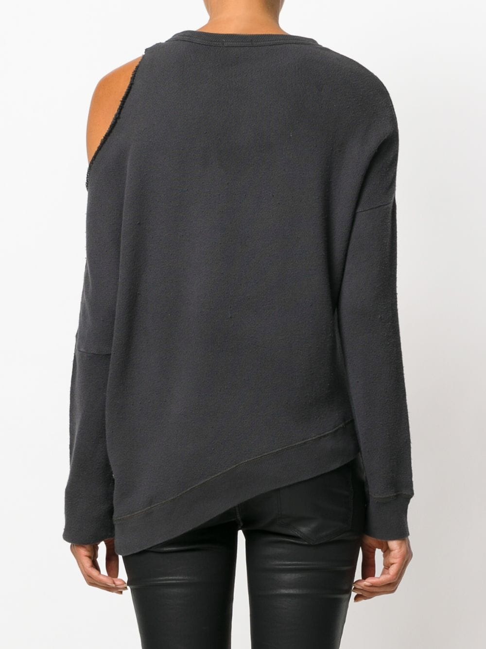 distressed one shoulder jumper - 4