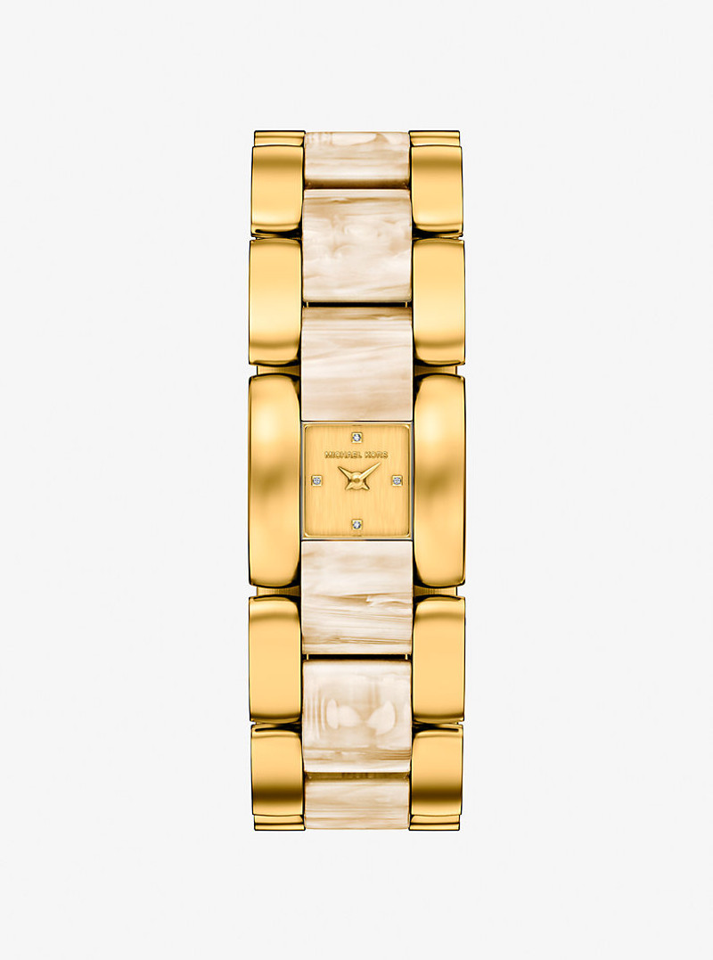 Petite Darrington Gold-Tone and Tortoiseshell Acetate Watch 1