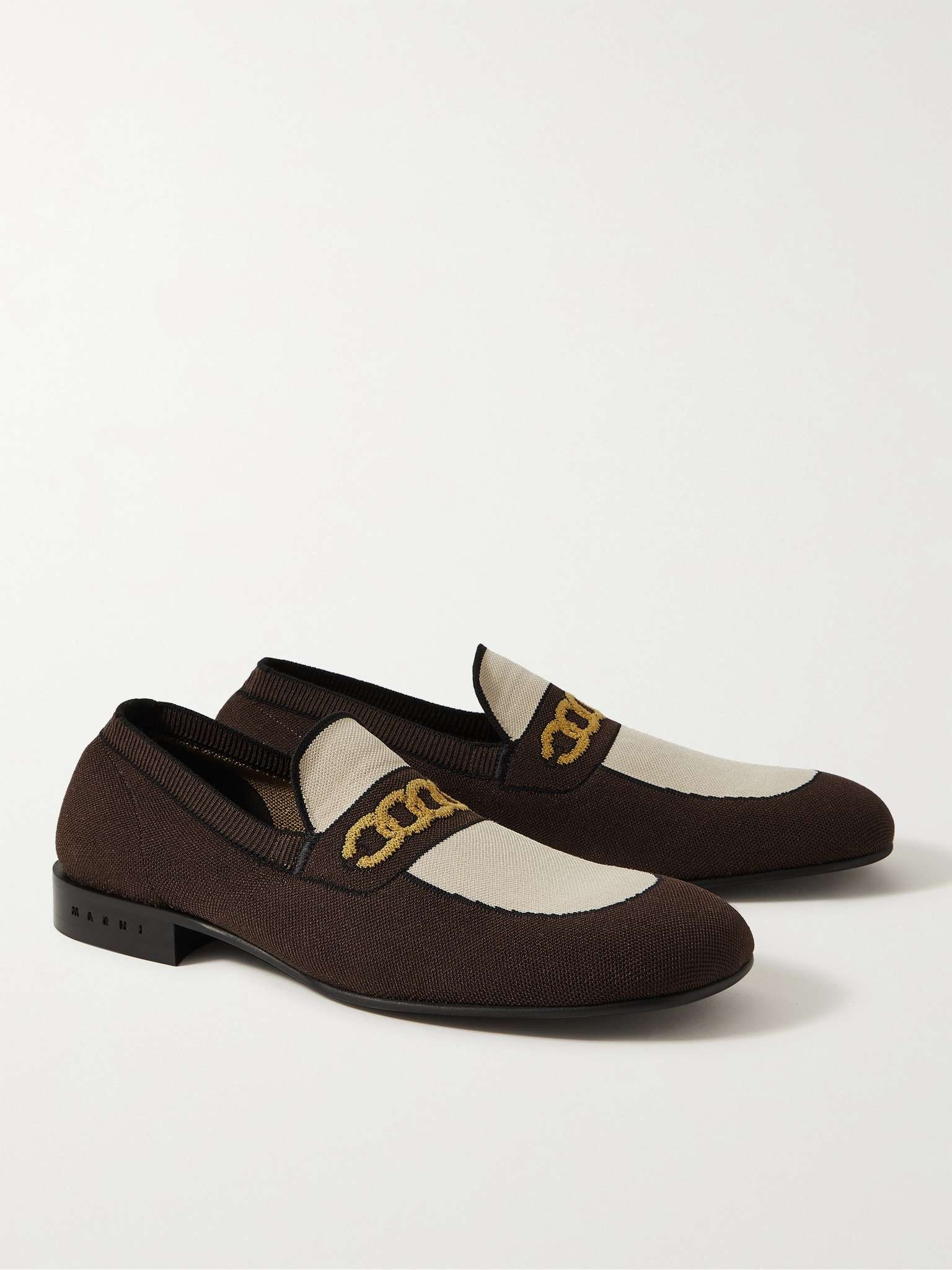 Jacquard Stretch-Knit Loafers - 4