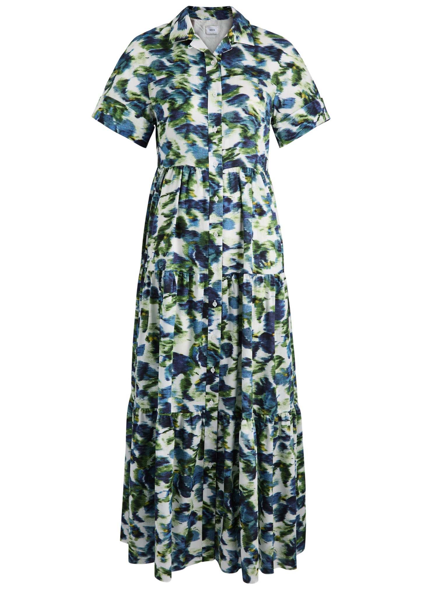 Printed cotton maxi shirt dress - 1