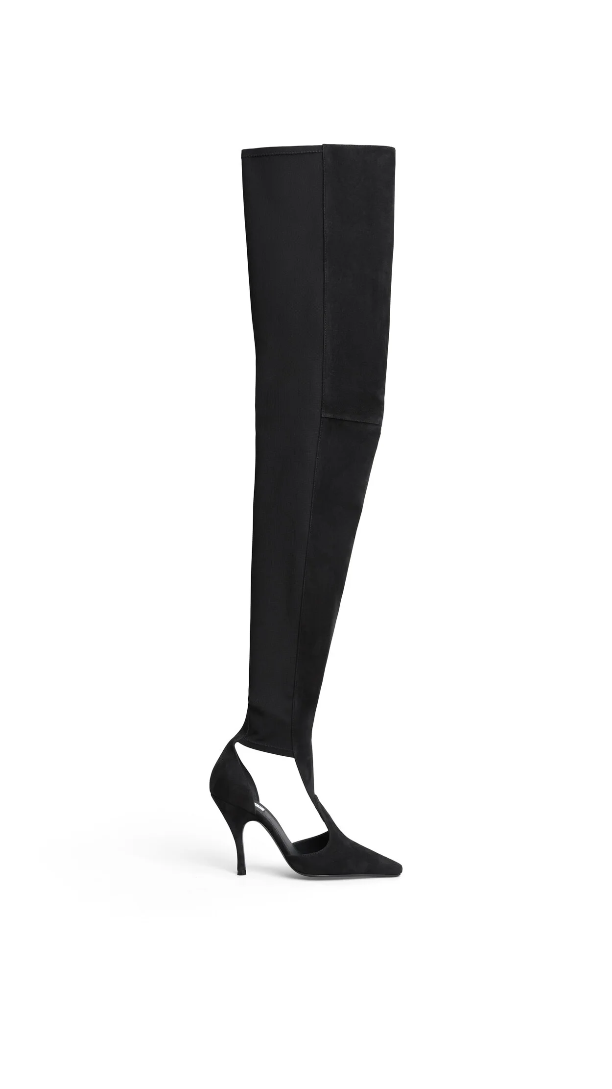 CUT OUT KNEE BOOTS IN SUEDE - 1