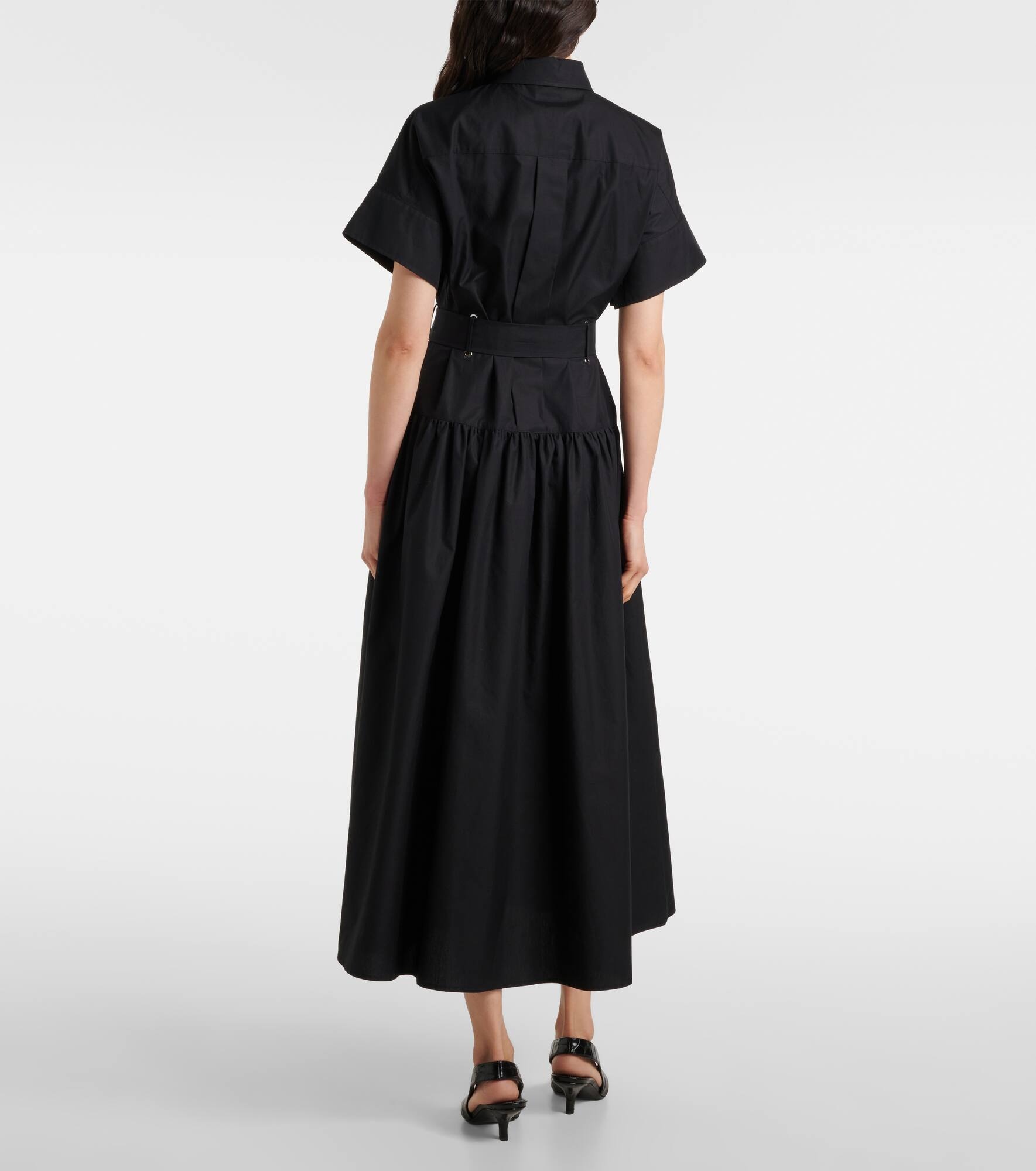 Agoraio pleated cotton shirt dress - 3