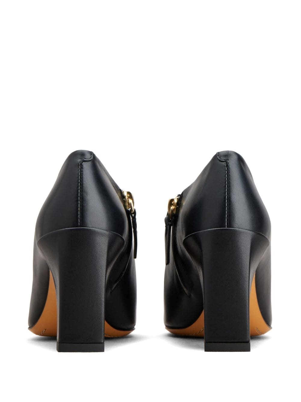 square-toe 85mm leather boots - 3