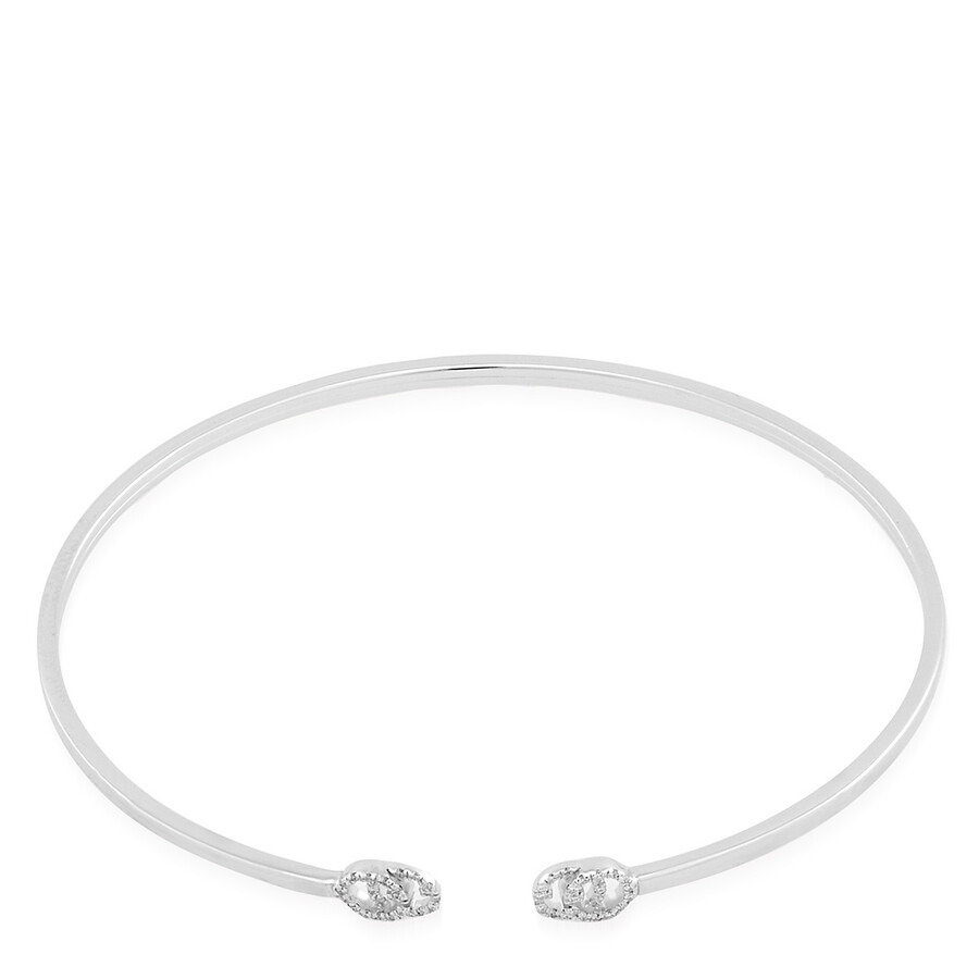 Gucci Running GG Cuff Bracelet with Diamond G's in 18kt White Gold - 3