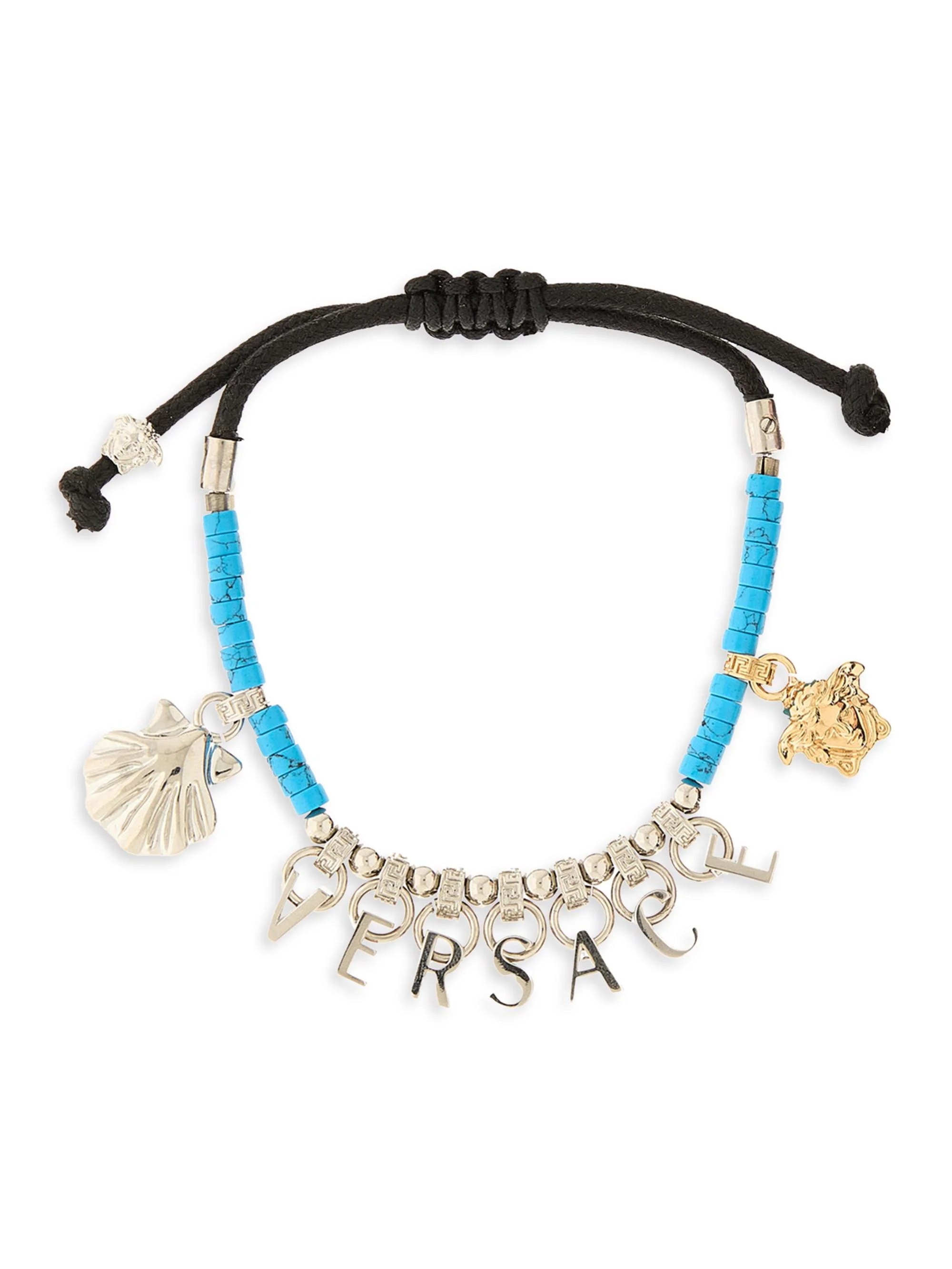 Women's Goldtone & Waxed Cotton Cord Charm Bracelet - Blue - 1