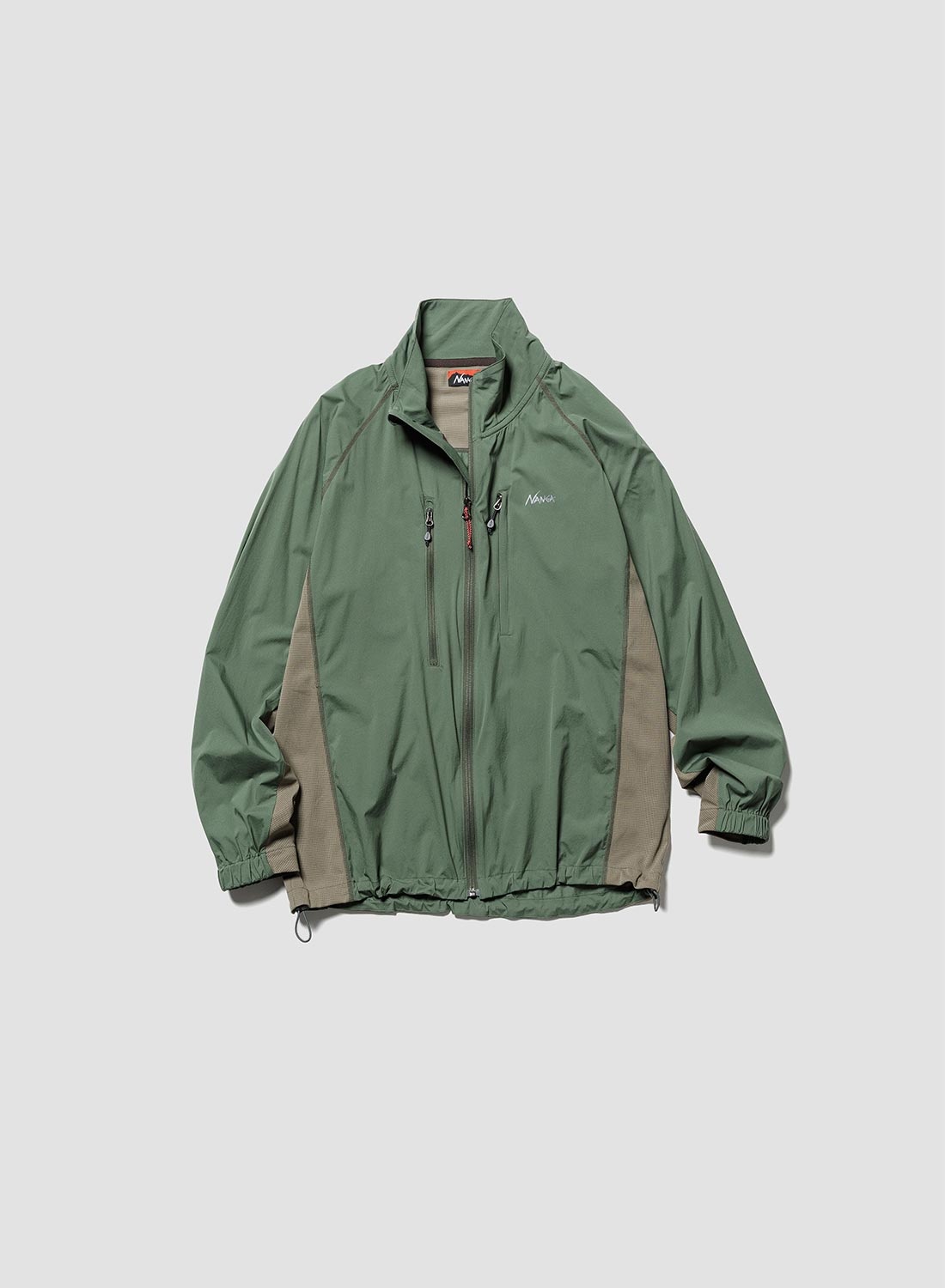 Nigel Cabourn Nanga Hybrid Tech Hike Zip Blouson in Khaki | REVERSIBLE