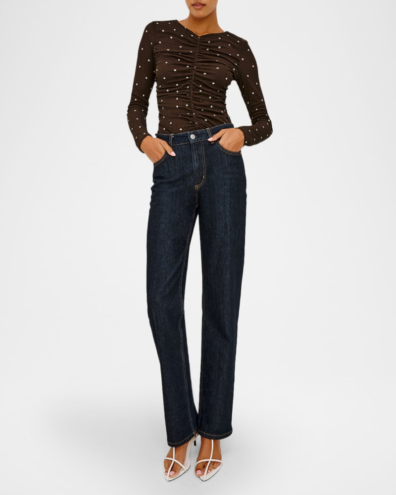 Rails Georgina Ruched Long-Sleeve Top outlook