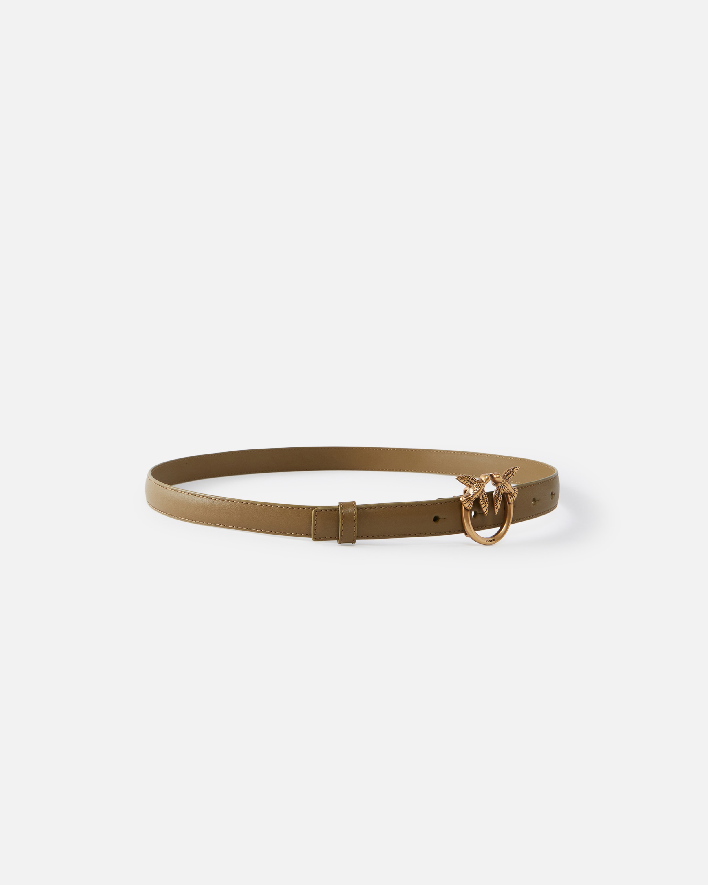 LOVE BIRDS THIN LEATHER BELT 2CM - 2
