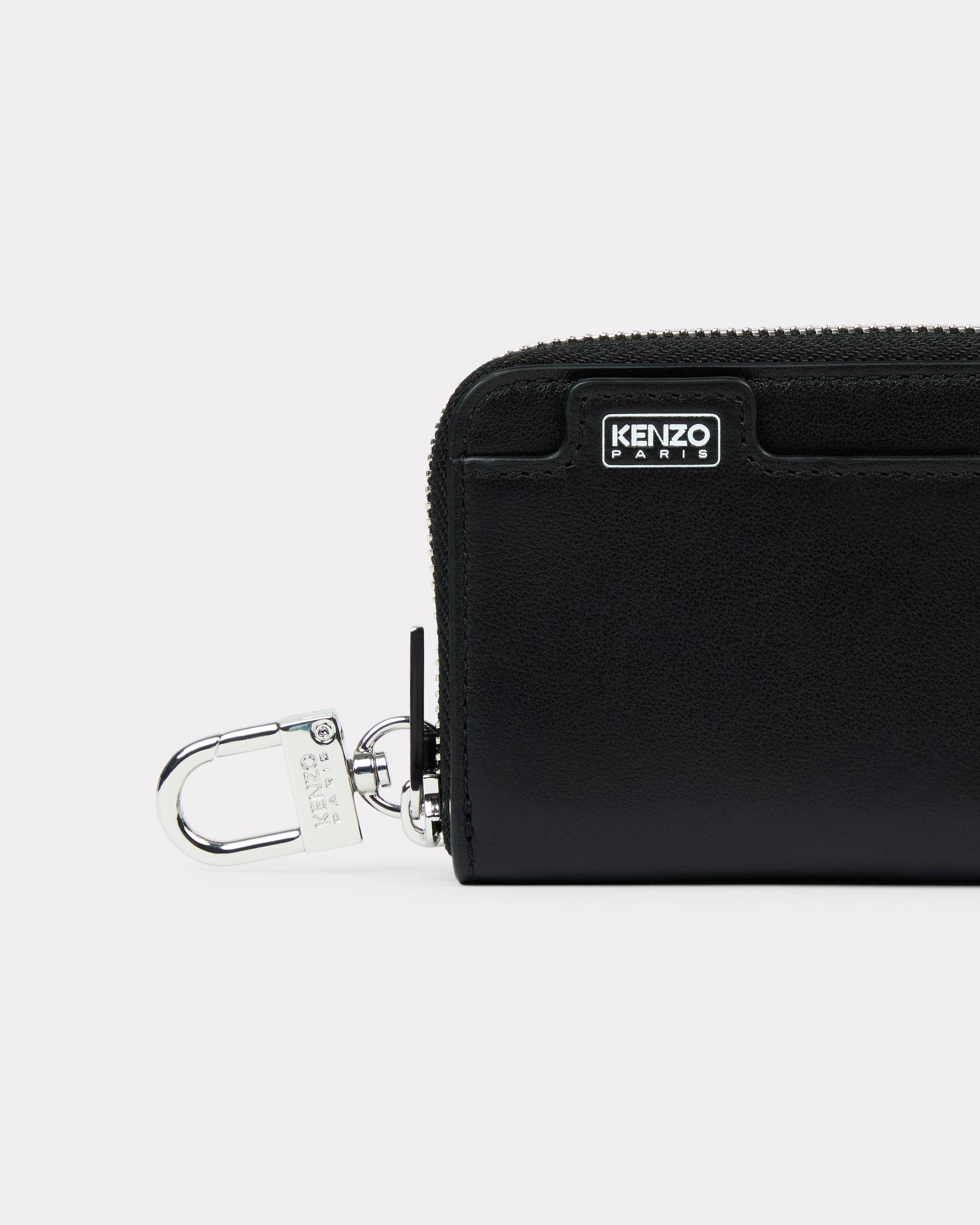 'KENZO Tab' key holder in leather - 3
