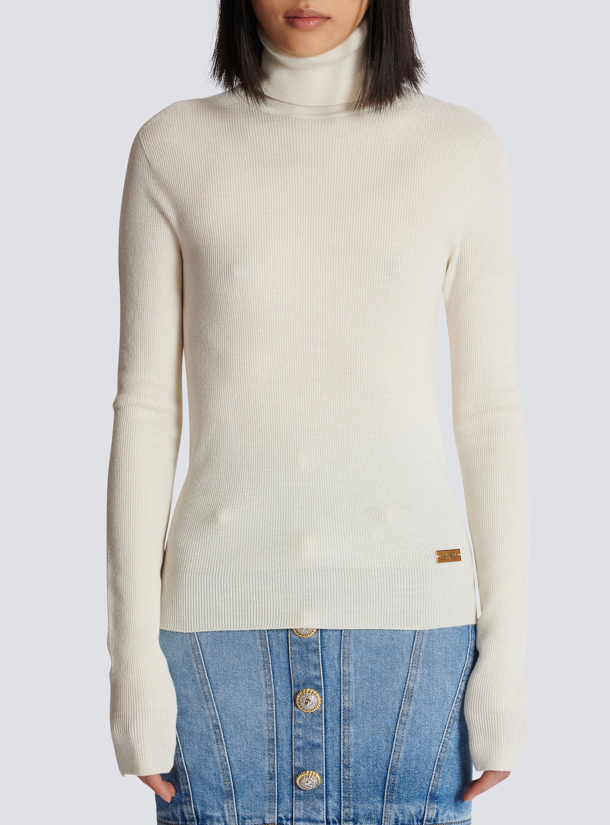 Knitted turtleneck jumper - 5