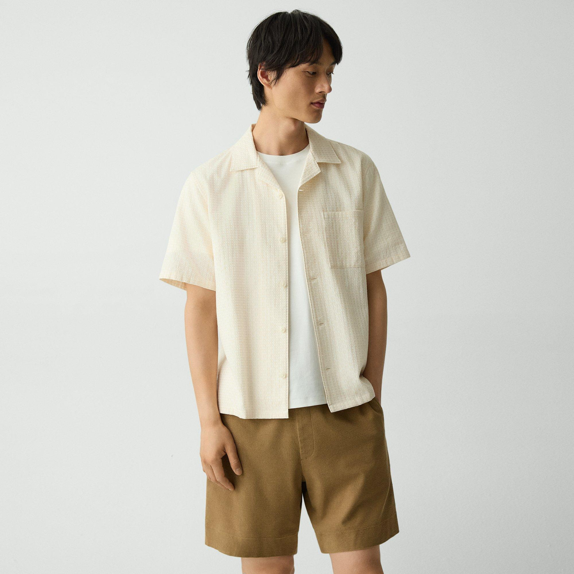 Noll Camp Shirt in Geometric Cotton - 2