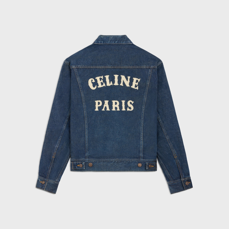 CELINE trucker jacket in royal indigo wash denim outlook