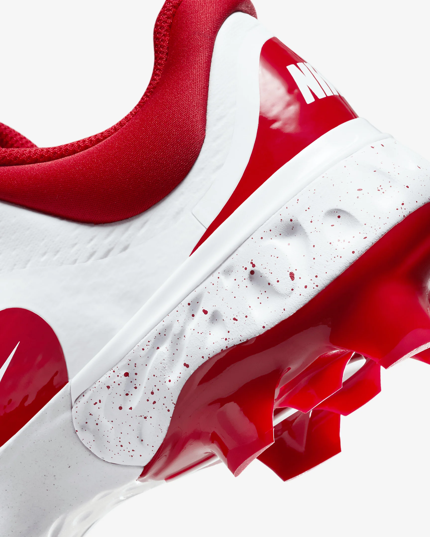 Nike Alpha Huarache Elite 4 MCS Cleats White Red FD6255-105 Men\'s Size 12 New Amazon.com | NIKE Alpha Huarache Elite 4 Mid Mens FD2744-105  main image 2