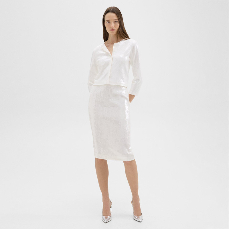 Slim Pencil Skirt in Recycled Sequins 3