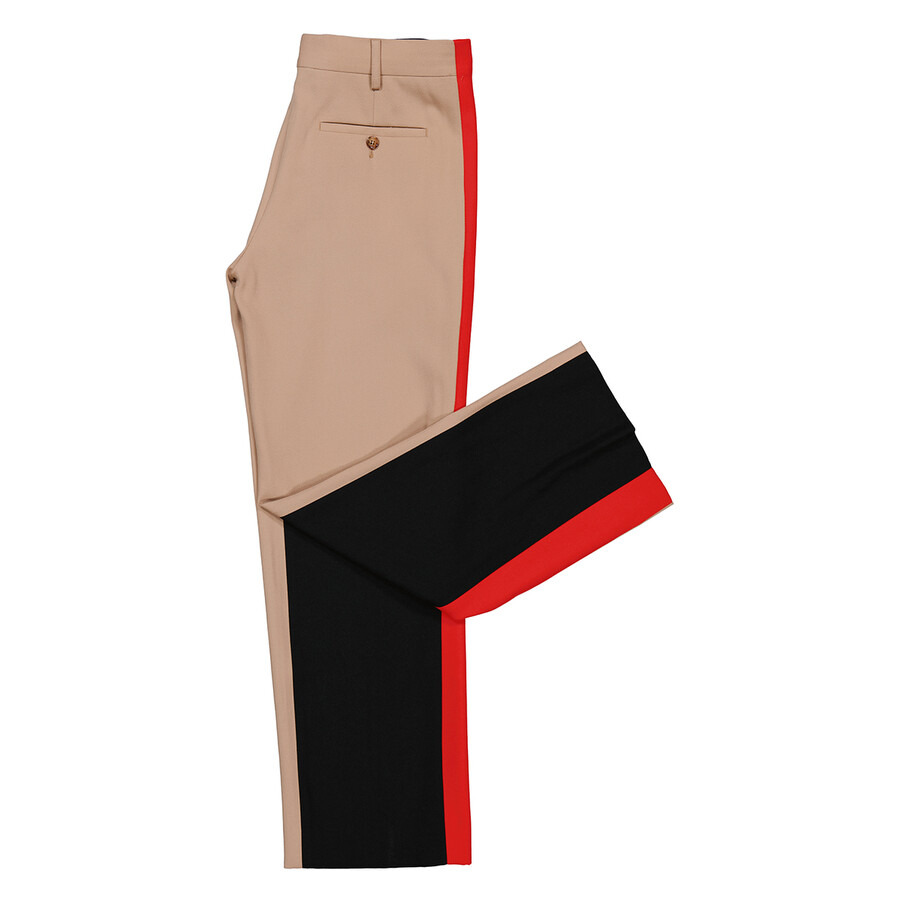 Burberry Ladies Black Lottie Contrast Panel Tailored Trousers - 7