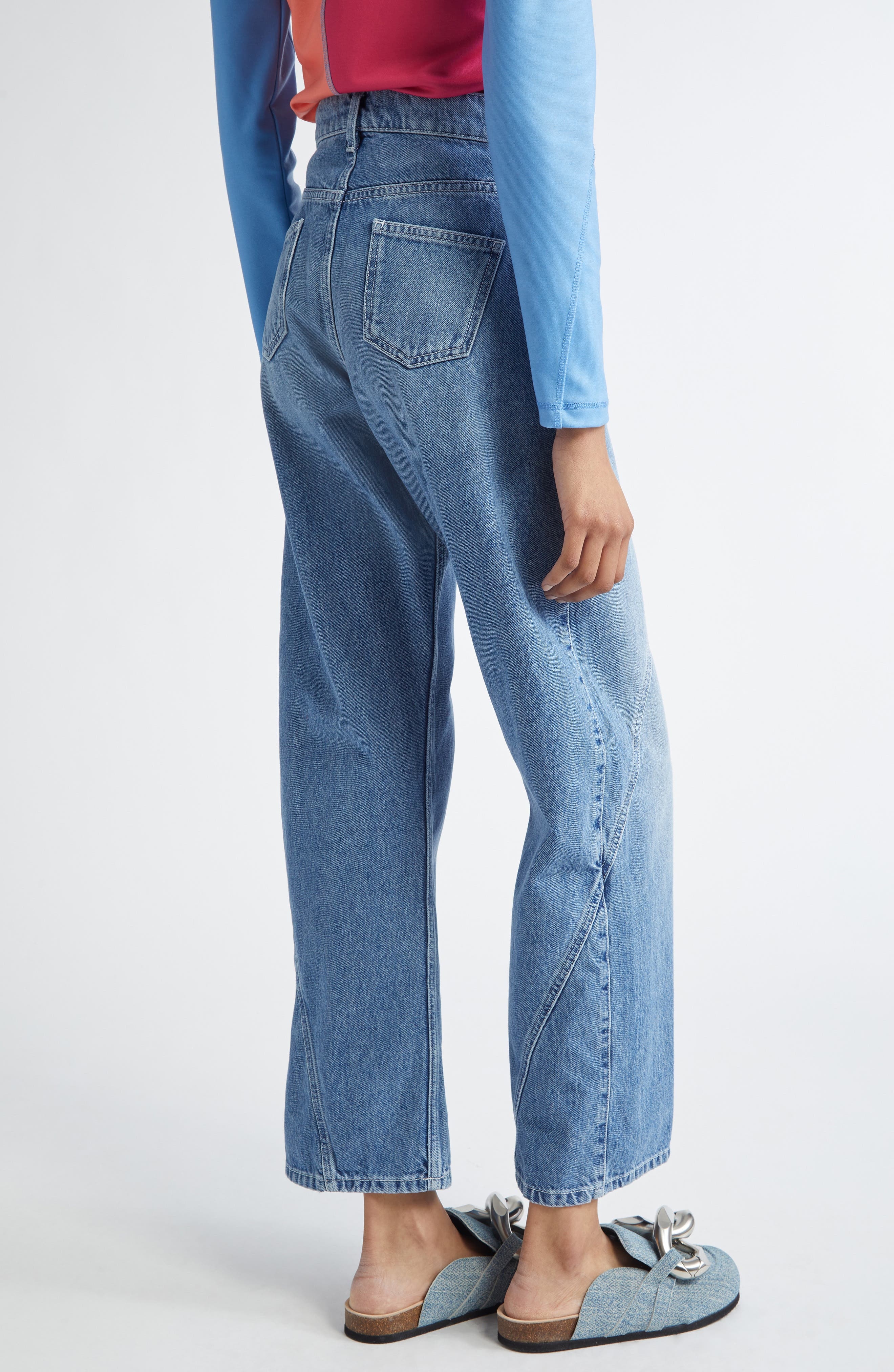 JW Anderson Twisted Workwear Jeans in Light Blue at Nordstrom - 3