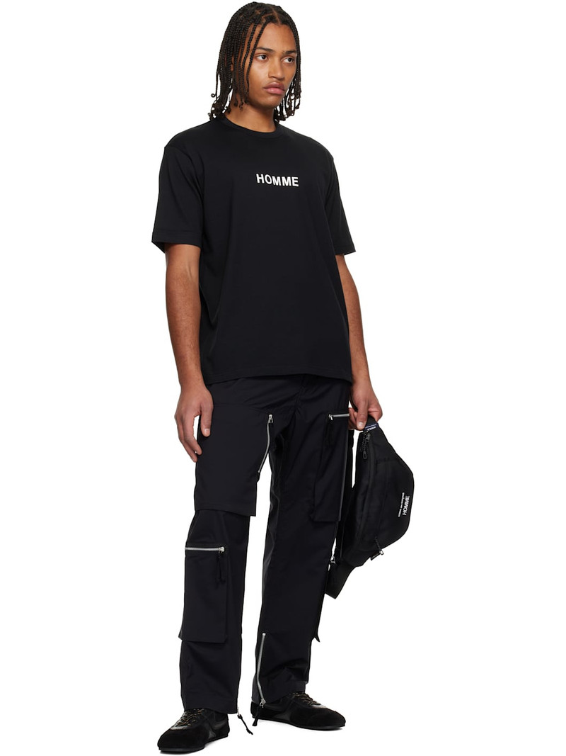 Comme des Garçons Homme Black Taffeta Triple Layer Cargo Pants outlook
