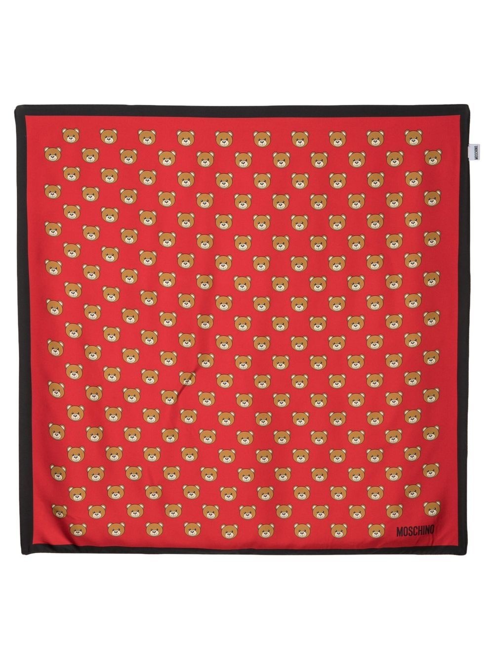 Teddy Bear-print silk foulard - 1