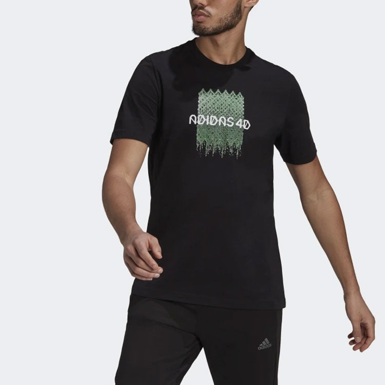 adidas 4d Gpx Tee M Casual Sports Round Neck Short Sleeve Black GJ6477 - 2