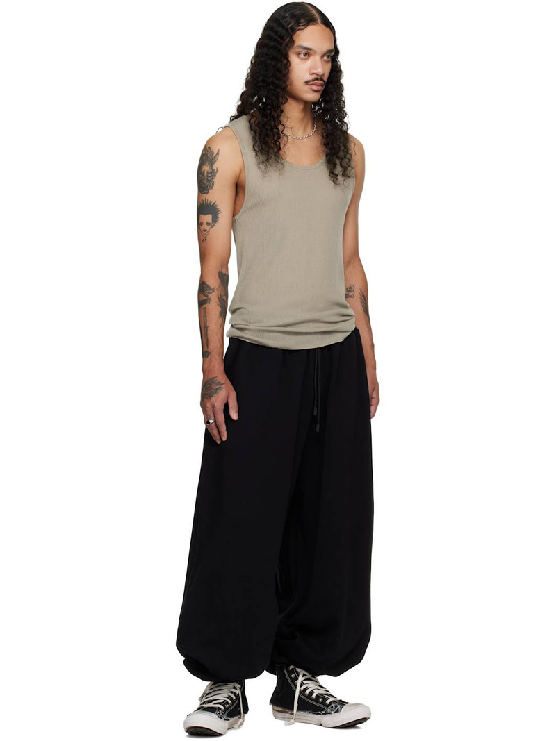 LU'U DAN Black Baggy Bontans Sweatpants outlook
