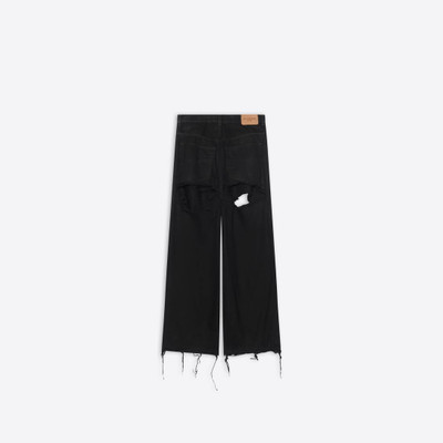 BALENCIAGA Men's Destroyed Large Baggy Pants in Blue outlook