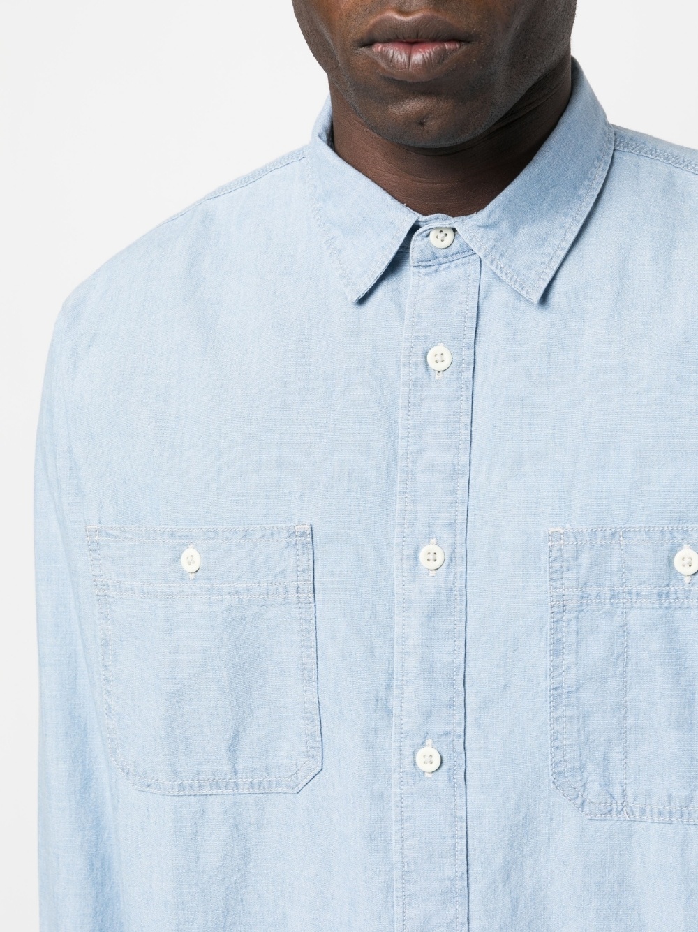button-up chambray shirt - 5