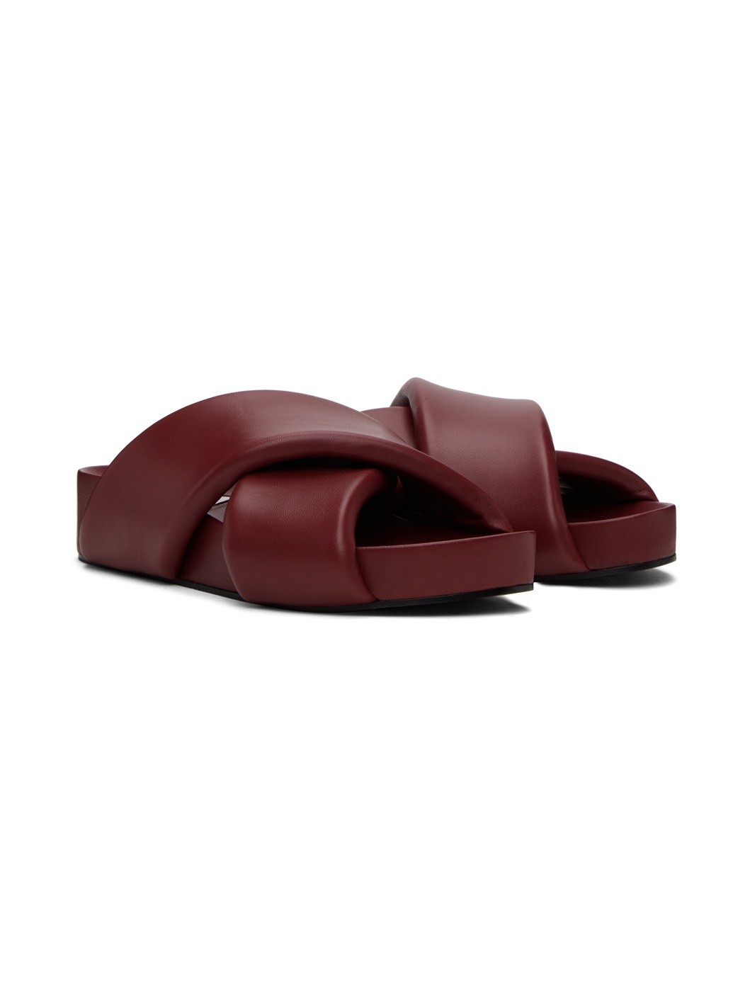 Red Padded Slides - 4