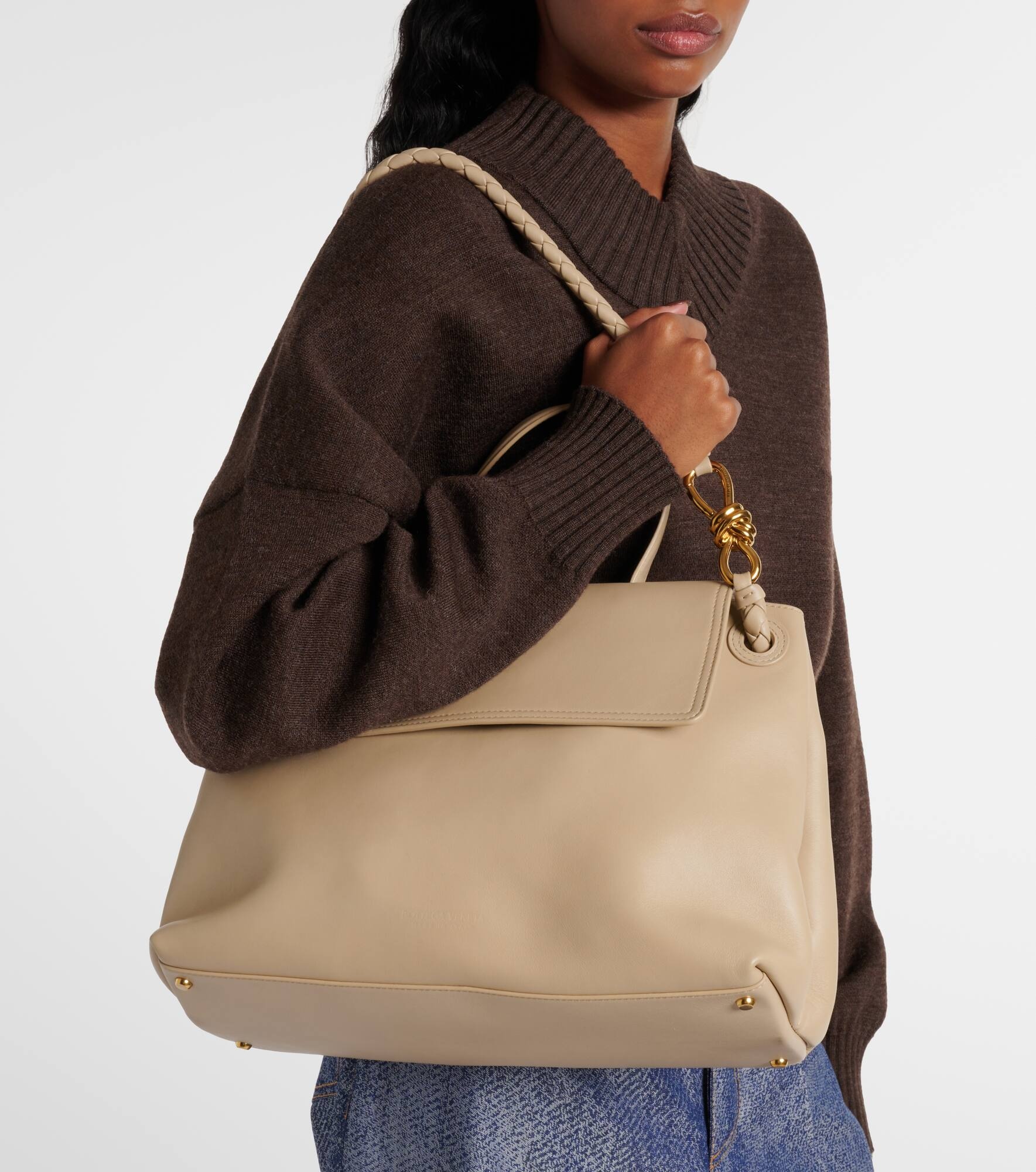 Ciao Ciao Knot Medium leather tote bag - 6