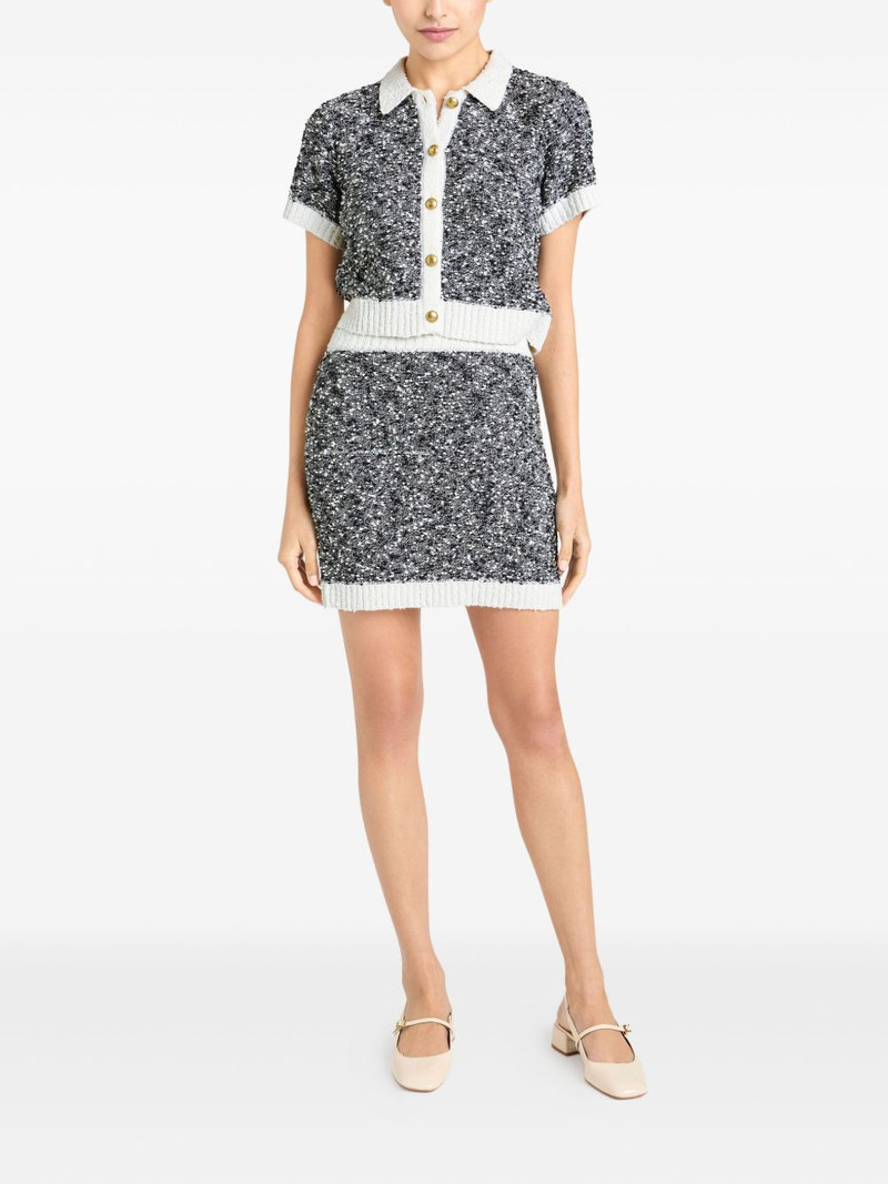 Cinq à Sept Adalee contrast-trimmed knit mini skirt outlook