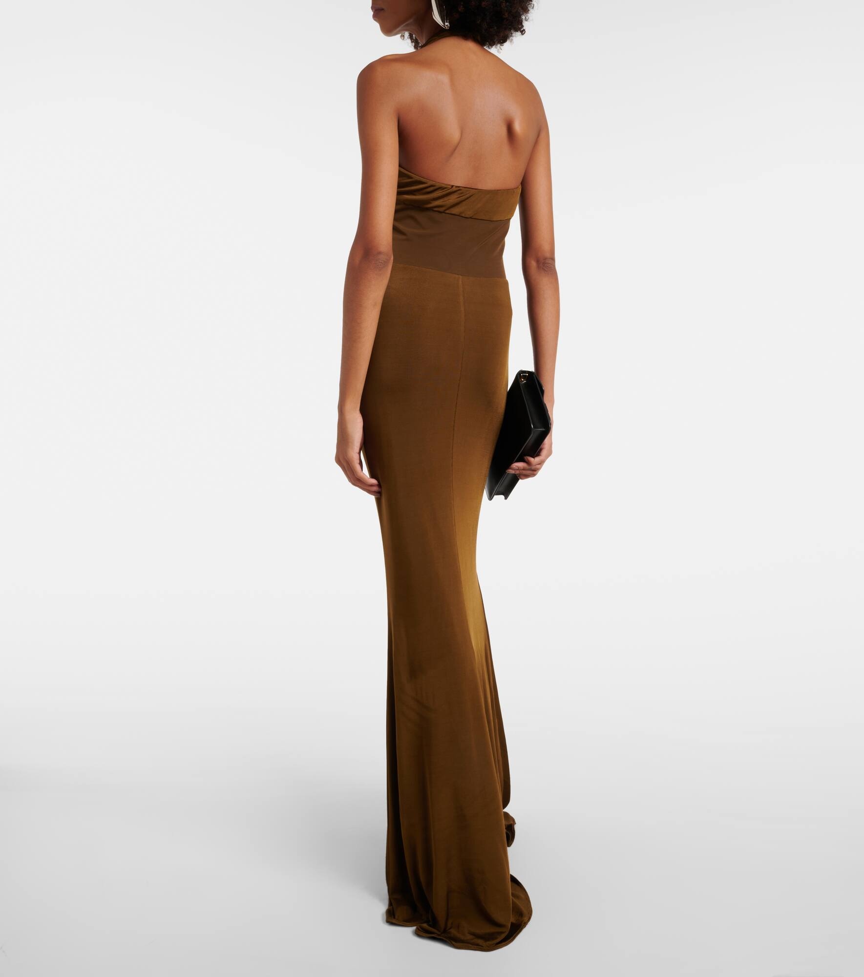 Halterneck jersey gown - 3