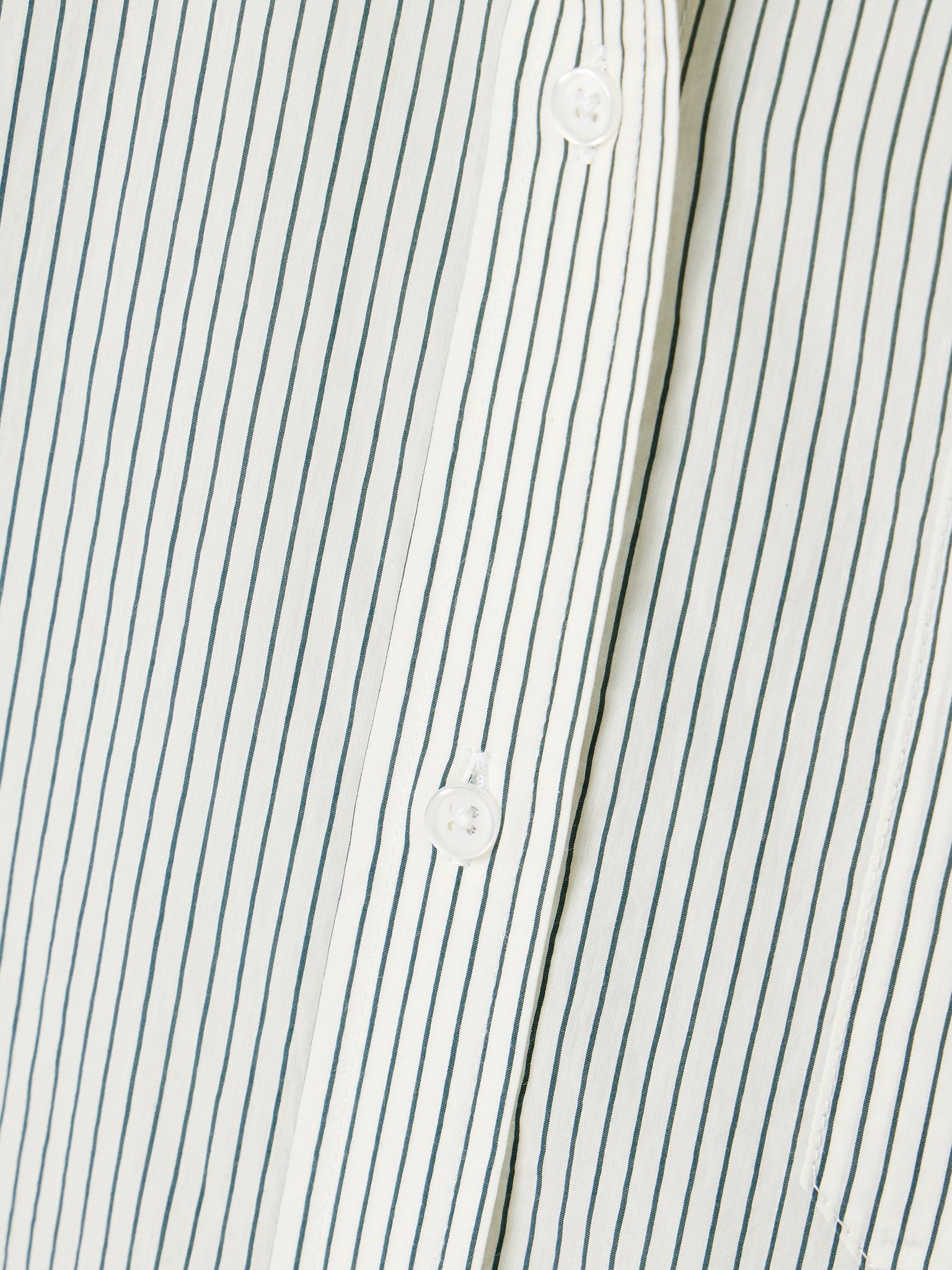 Big Joe oversized striped cotton-blend shirt Ivory - 5