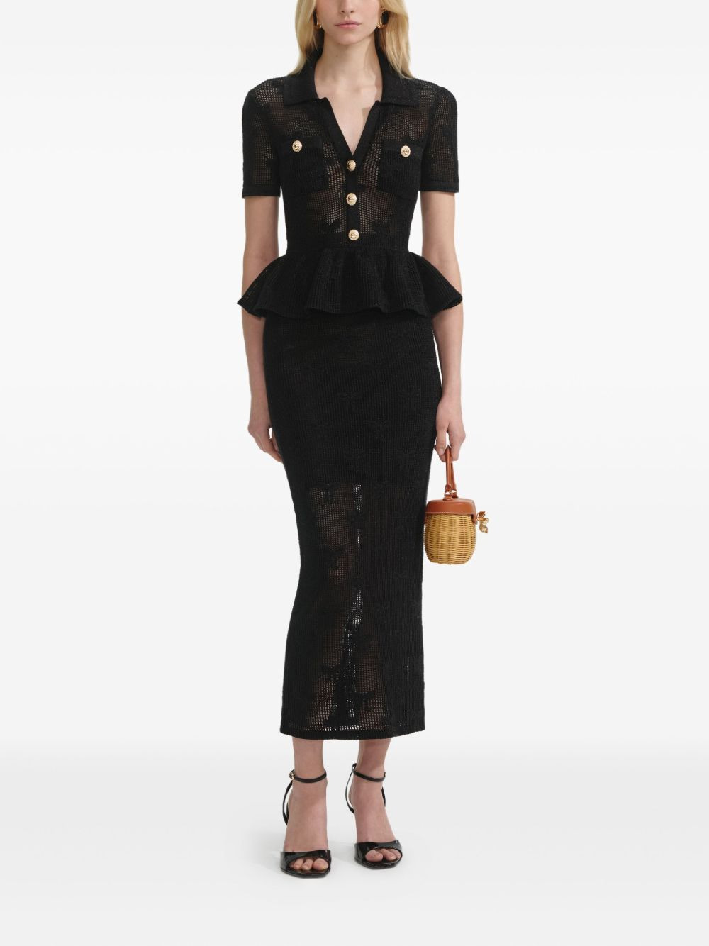 Self Portrait Women Midi Dress With Bow - 1